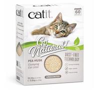 Go Natural Lot de 2 Sacs de litière agglomérante pour Chat en cosses de Pois Naturel 2 x 2 8 kg (5 6 kg)