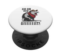Go on Now Git Vintage Cowboy Opossum Western Inscription Humoristique PopSockets PopGrip Adhésif
