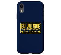 Go Outside! Cub Scouts Mountains Scouting Hiking Coque pour iPhone XR