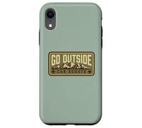 Go Outside! Cub Scouts Mountains Scouting Hiking Coque pour iPhone XR