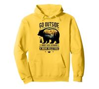 Go Outside Worst Case Bear Attack Funny Shirt Sweat à Capuche