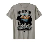 Go Outside Worst Case Bear Attack Funny Shirt T-Shirt