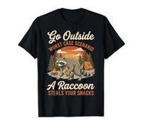 Go Outside Worst Case Scenario Raton Laveur Vole des collations rétro T-Shirt