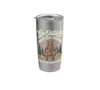 Go Outside Worst Case Scénario The Bear Was Hungry Hiking Gobelet isotherme en acier inoxydable double paroi