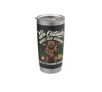 Go Outside Worst Case Scénario The Bear Was Hungry Hiking Gobelet isotherme en acier inoxydable double paroi
