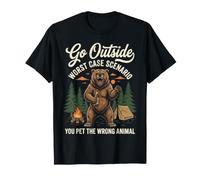 Go Outside Worst Case Scénario The Bear Was Hungry Hiking T-Shirt