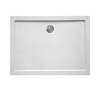 GO par Van Marcke bac à douche en composite plastique 120x80x3.5cm rectangulaire évacuation D90mm sans pieds blanc AJSC1280S