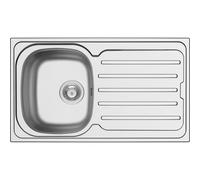 GO par Van Marcke Callisto évier de lavage - 86x50cm - D9.2cm - 1 bac - siphon - bonde compacte - trop-plein - poli inox 249768