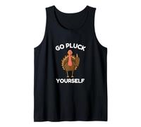 Go Pluck Yourself Funny Thanksgiving Turquie Meme Raunchy Gag Débardeur