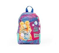 GO POP Sac à dos avec grand compartiment central, petit sac à dos pour la maternelle et les filles de 2 ans, bretelles rembourrées et poignée, pour l'école maternelle, multicolore, S, SWEET JUNGLE