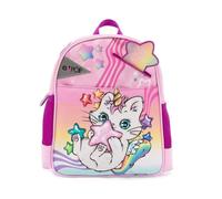 Go Pop - Sac à dos de maternelle Meowcorn avec grand compartiment central, fermeture éclair personnalisée, bretelles rembourrées et poignée, dimensions : 25,5 x 34,5 x 11,5 cm