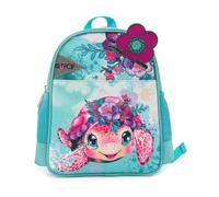 Go Pop - Sac à dos maternelle Tortue Bloom avec grand compartiment central, tirette personnalisée, bretelles rembourrées et poignée 25,5 x 34,5 x 11,5 cm