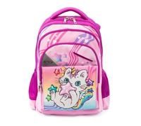 Go Pop - Sac à dos modèle Meowcorn, 3 compartiments, poches intérieures et latérales porte-bouteille, dossier et bretelles rembourrées, avec bande personnalisée et Pop Up, 24, Dim 32 x 44 x 19, école