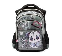 Go Pop - Sac à dos modèle Panderful, 3 compartiments, poches intérieures et latérales porte-bouteille, dossier et bretelles rembourrées, avec bande personnalisée et Pop Up, 24, Dim 32 x 44 x 19, école