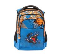 Go Pop - Sac à dos modèle Slam Dunk, 3 compartiments, poches intérieures et latérales porte-bouteille, dossier et bretelles rembourrées, avec bande personnalisée et Pop Up, 24, Dim 32 x 44 x 19, école