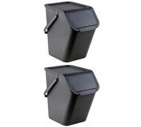 Go Practic Poubelle Cuisine Tri Selectif 2 Bac 25 litres