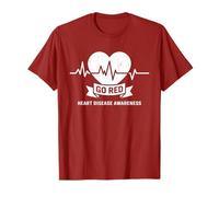 Go Red for Women Sensibilisation au Mois américain des Maladies cardiaques coronariennes T-Shirt