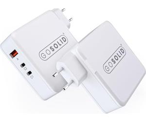 GO SOLID! Chargeur USB à 3 ports 100 W (USB A + USB C + USB C)