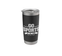 Go Sports Do The Thing Score Points en gras Blanc Gobelet isotherme en acier inoxydable double paroi