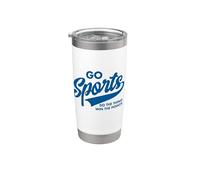 Go Sports Do The Thing Win The Points Bleu Gobelet isotherme en acier inoxydable double paroi