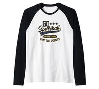 Go Sportsball Do The Thing Gagnez des Points | Blue Funny Sports Manche Raglan