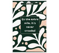 Go The Extra Mile Lined Notebook & Journal | Funny Motivational Gift with Botanical Cover & Weekly Checklist Planner for Notes, To-Do Lists & Stress Relief | For Office, School, and Home