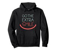 Go The Extra Smile Helping Positive Attitude Word Play Color Sweat à Capuche