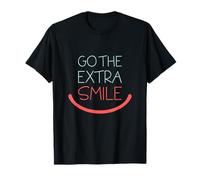 Go The Extra Smile Helping Positive Attitude Word Play Color T-Shirt