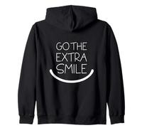 Go The Extra Smile Helping Positive Attitude Word Play Sweat à Capuche