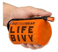Go Time Gear Life Emergency Bivy Sack - Thermal Survival Tent and Sleeping Bag Bivvy for Blanket, Shelter & Camping Use - Pack of 1 with Whistle - Orange