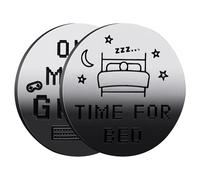 Go to bed - Pièces de monnaie drôles de Destinée - Pièces de décision - Un autre chapitre de défi - Jetée de pièces double face pour jeux, amoureux, adolescents, hommes, femmes, Noël