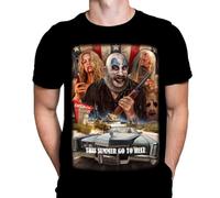 Go to Hell Devil's Rejects Homme T-Shirt Gothic Horror Print, T-Shirt en Coton Noir, Movie Poster Tee