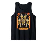 Go to Hell! Skull Cheerleader Retro Funny Adult Humor Débardeur
