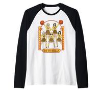 Go to Hell! Skull Cheerleader Retro Funny Adult Humor Manche Raglan
