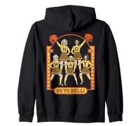 Go to Hell! Skull Cheerleader Retro Funny Adult Humor Sweat à Capuche