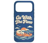 Go with The Flow Cute Sea Otter Retro Animal Coque pour iPhone 17 Pro Max