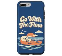 Go with The Flow Cute Sea Otter Retro Animal Coque pour iPhone 7 Plus/8 Plus