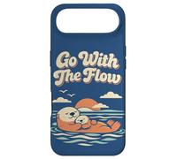 Go with The Flow Cute Sea Otter Retro Animal Coque pour iPhone Air
