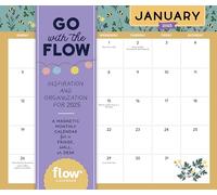 Go with the Flow: Inspiration and Organization for 2025: A Magnetic Monthly Calendar for a Fridge, Wall, or Desk