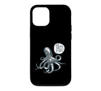 Go with The Flow Octopus Illustration rétro dessinée à la Main Coque pour iPhone 12/12 Pro