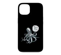 Go with The Flow Octopus Illustration rétro dessinée à la Main Coque pour iPhone 13