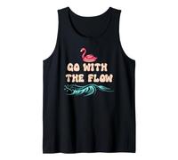 Go with The Flow Pink Flamingo Summer Vibes Beach Vacation Débardeur