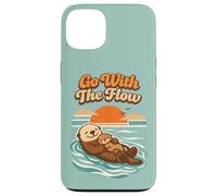 Go with The Flow Sea Otter Retro Animal Coque pour iPhone 13