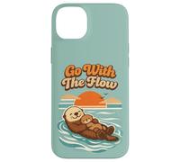 Go with The Flow Sea Otter Retro Animal Coque pour iPhone 14 Plus