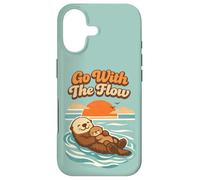 Go with The Flow Sea Otter Retro Animal Coque pour iPhone 17