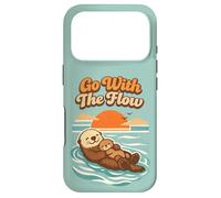 Go with The Flow Sea Otter Retro Animal Coque pour iPhone 17 Pro