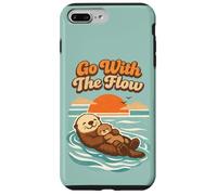 Go with The Flow Sea Otter Retro Animal Coque pour iPhone 7 Plus/8 Plus