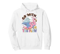 Go with The Flow Shark Pool Day Saying Sweat à Capuche