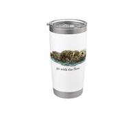 Go With The Flow Vintage Gobelet isotherme en acier inoxydable double paroi