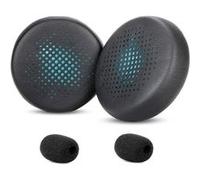 Go Work Coussinets de rechange compatibles avec les casques sans fil JLab Go Work avec cuir protéiné souple, isolation phonique, mousse haute densité, noir